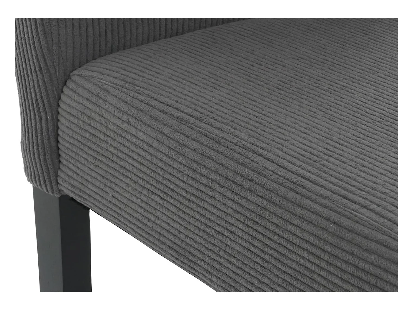 Chaise de salle à manger Littau Velours (lot de 6),  gris foncé, pieds foncés