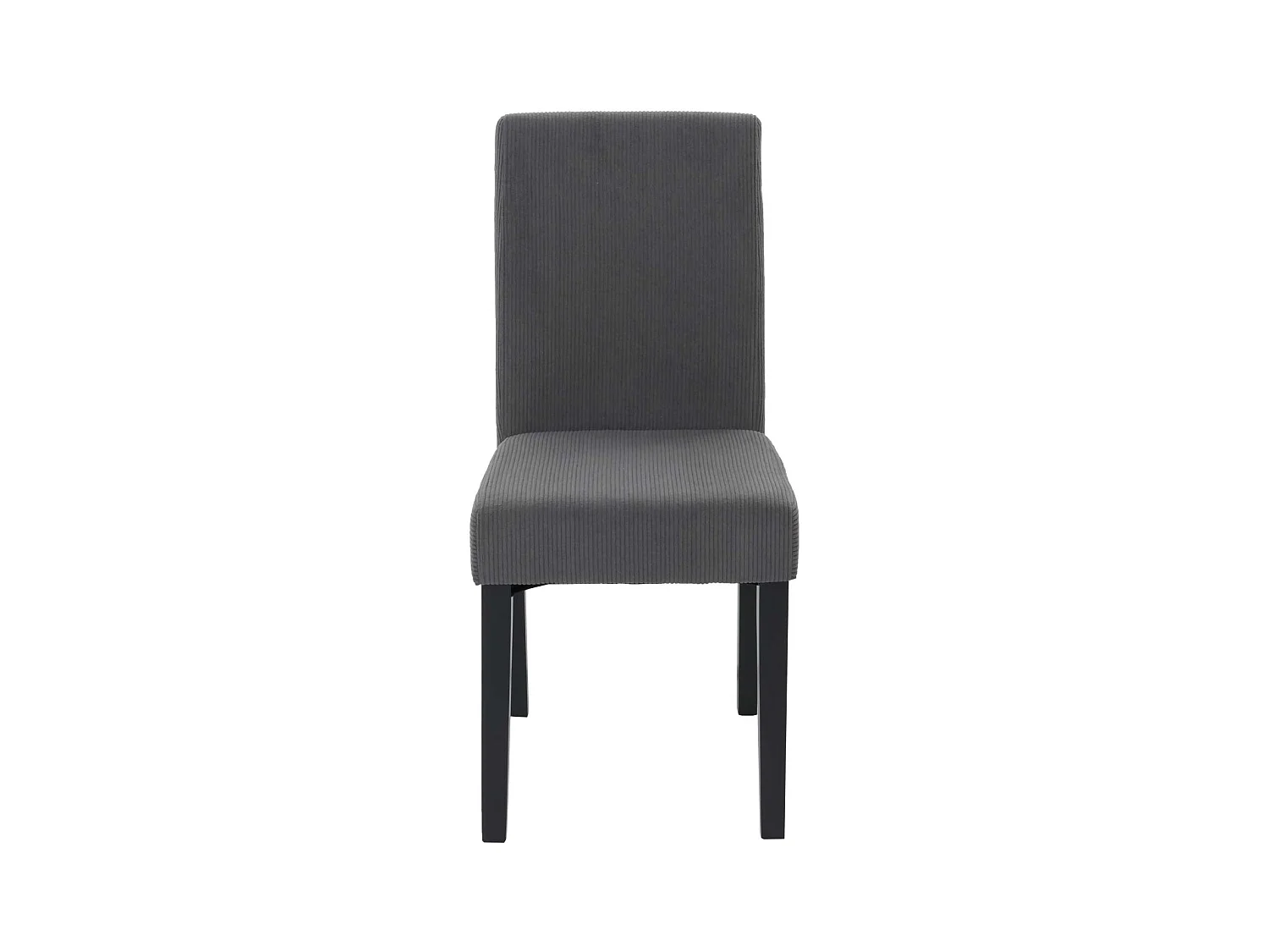 Chaise de salle à manger Littau Velours (lot de 6),  gris foncé, pieds foncés