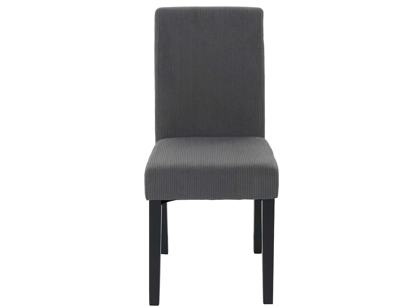 Chaise de salle à manger Littau Velours (lot de 6),  gris foncé, pieds foncés