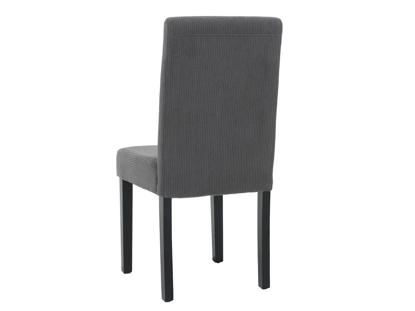 Chaise de salle à manger Littau Velours (lot de 6),  gris foncé, pieds foncés