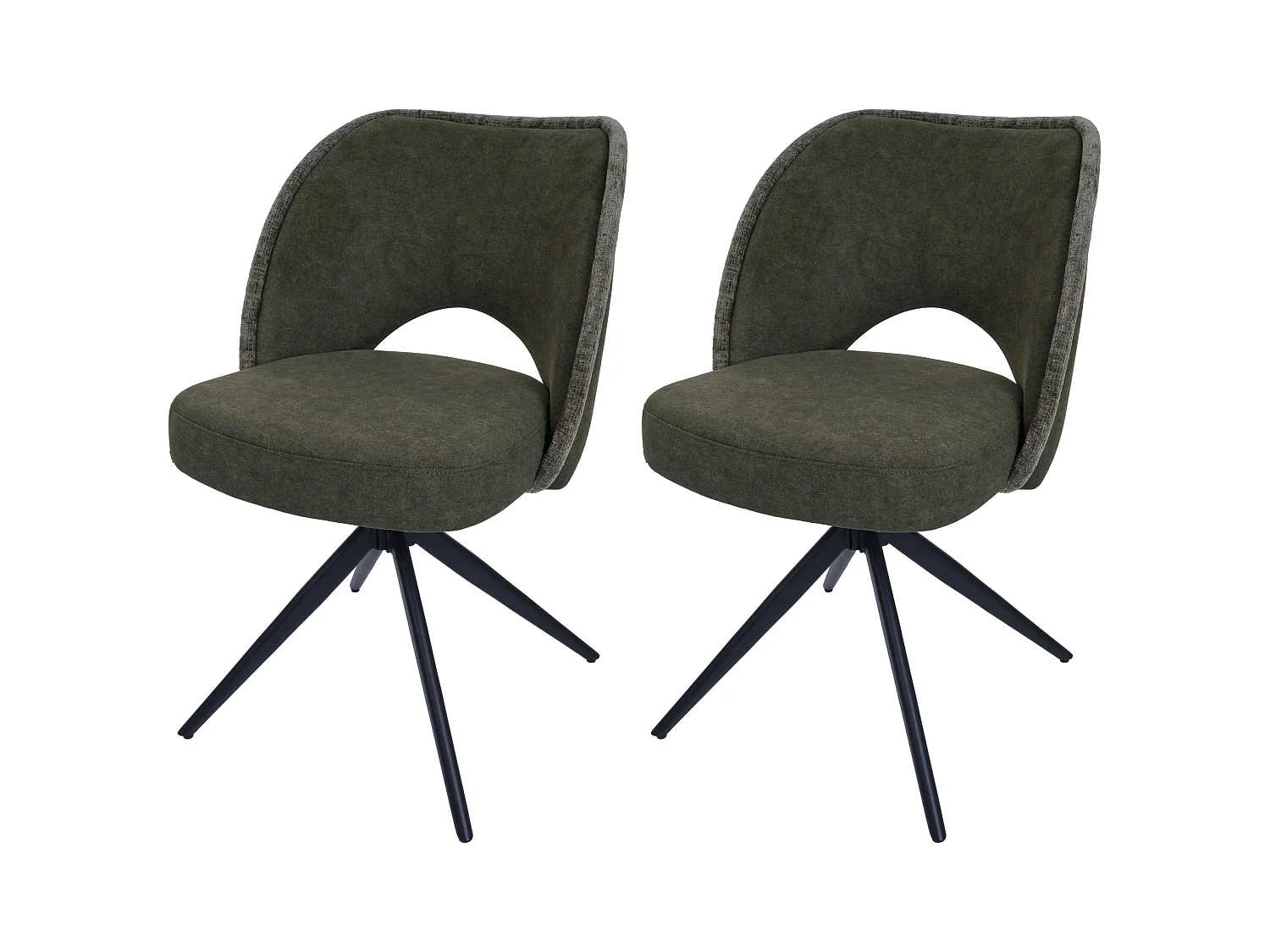 Eetkamerstoel MCW-N72 (set van 2),  groen