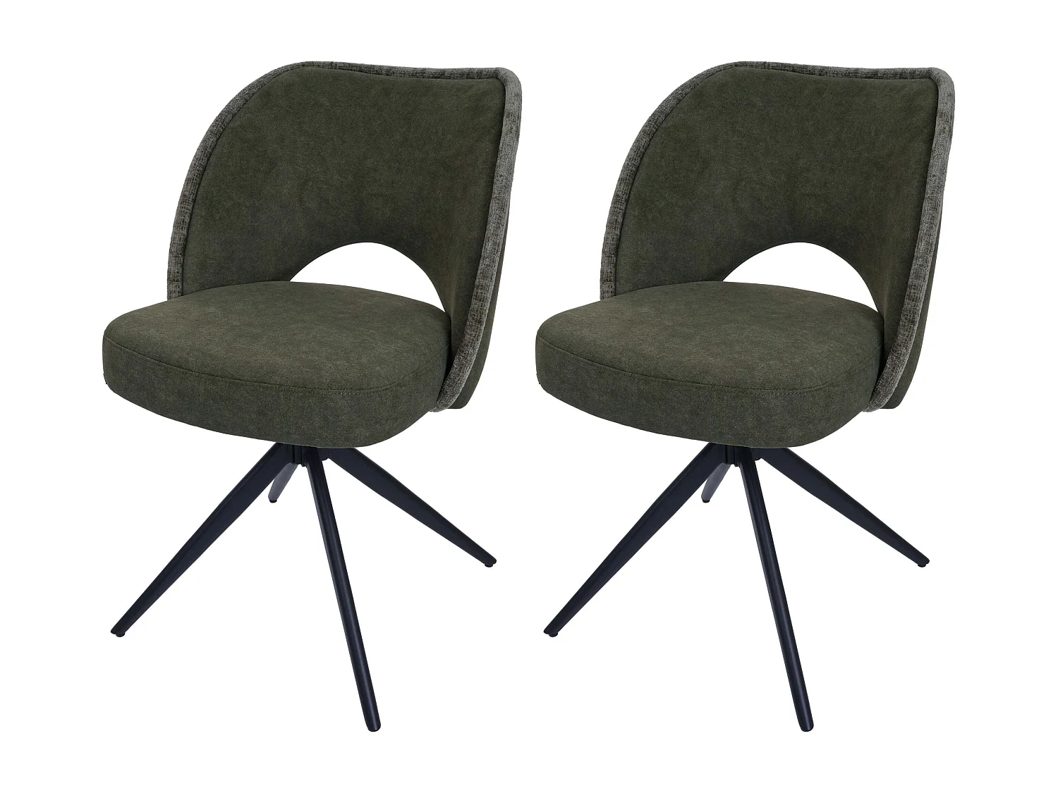 Chaise de salle à manger MCW-N72 (lot de 2),  vert