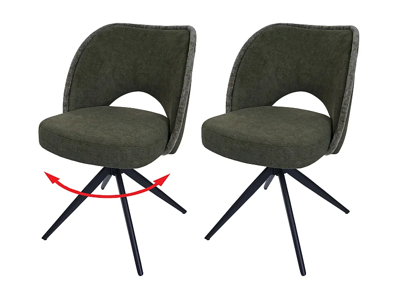 Eetkamerstoel MCW-N72 (set van 2),  groen