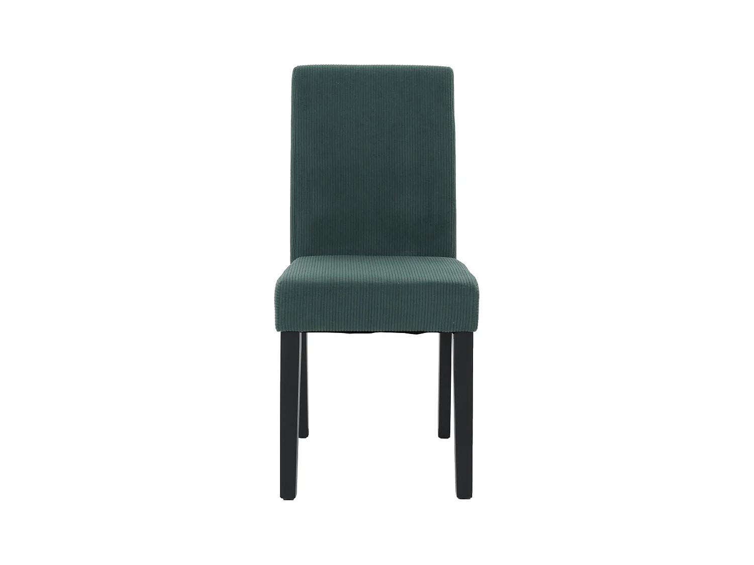 Chaise de salle à manger Littau Velours (lot de 6),  vert, pieds foncés