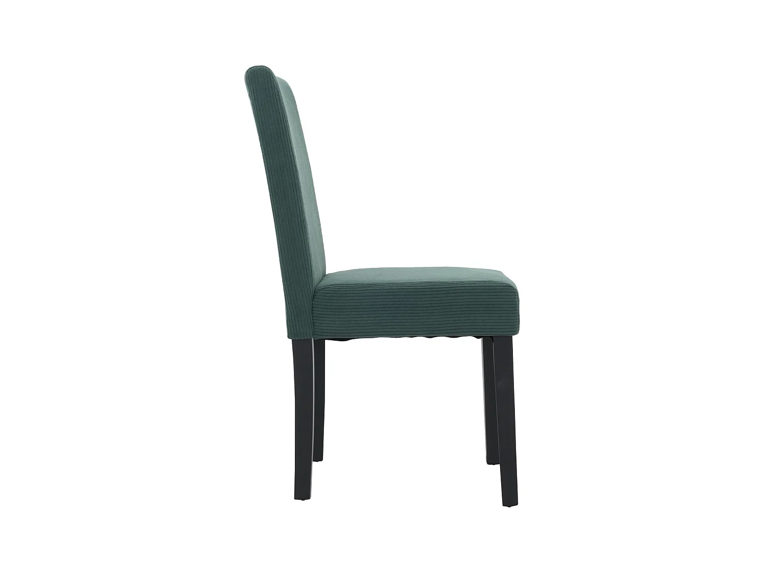 Chaise de salle à manger Littau Velours (lot de 6),  vert, pieds foncés