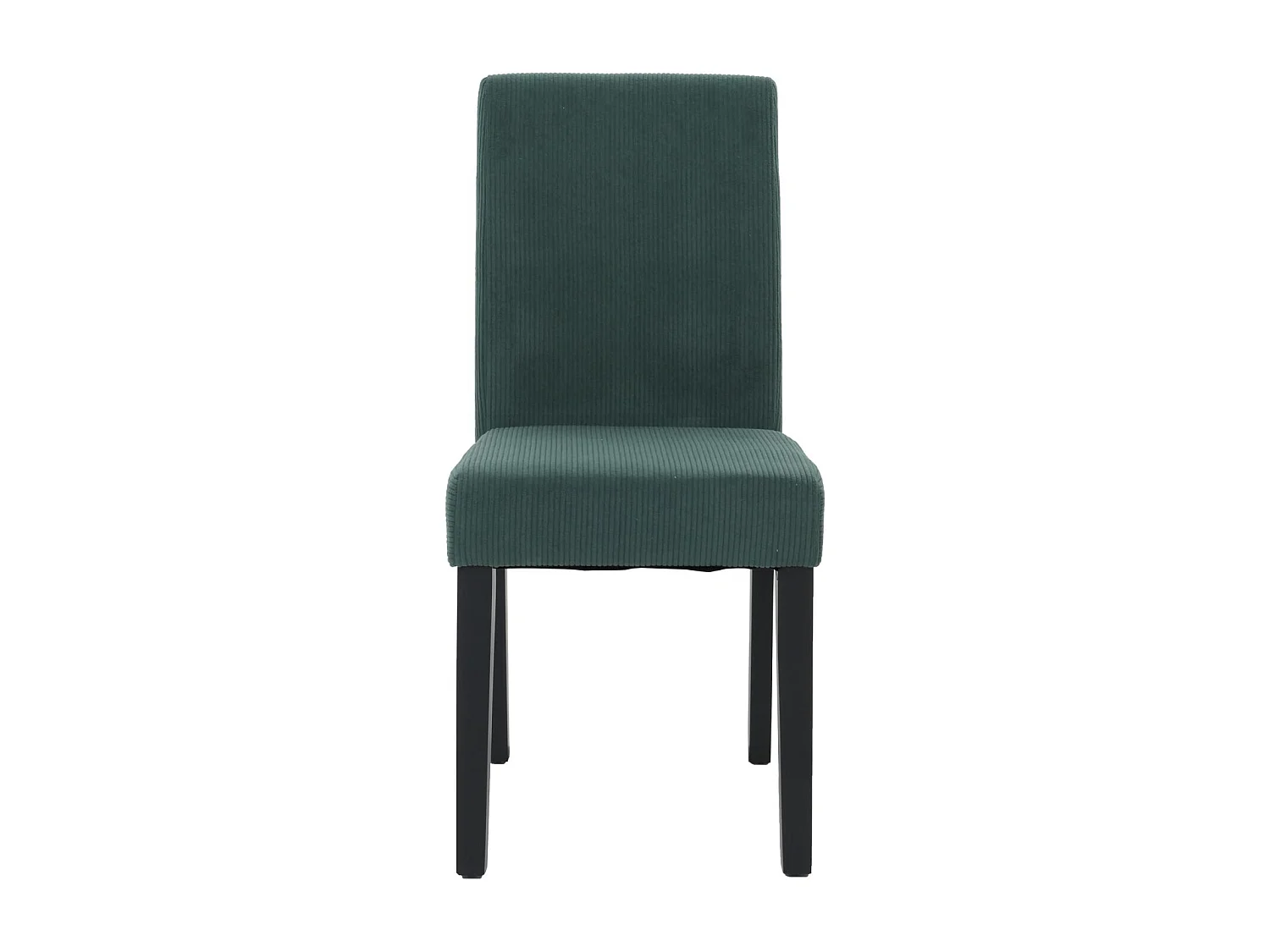 Chaise de salle à manger Littau Velours (lot de 6),  vert, pieds foncés