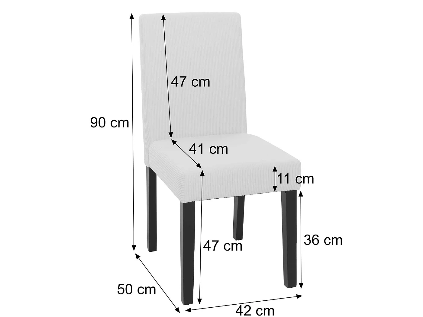 Chaise de salle à manger Littau Velours (lot de 6),  vert, pieds foncés