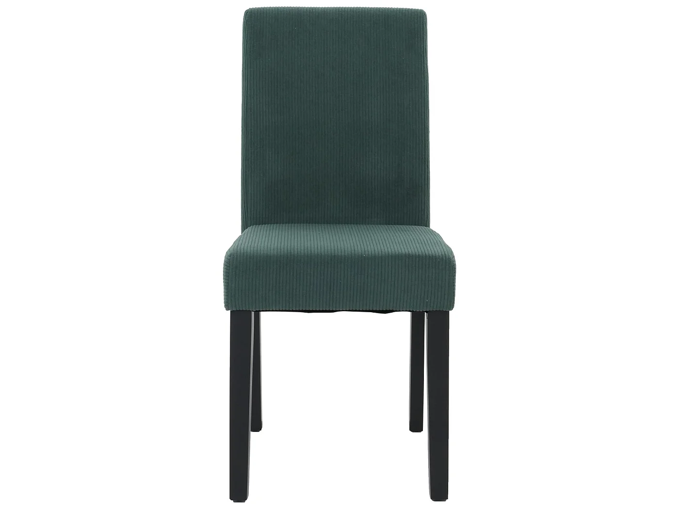 Chaise de salle à manger Littau Velours (lot de 6),  vert, pieds foncés