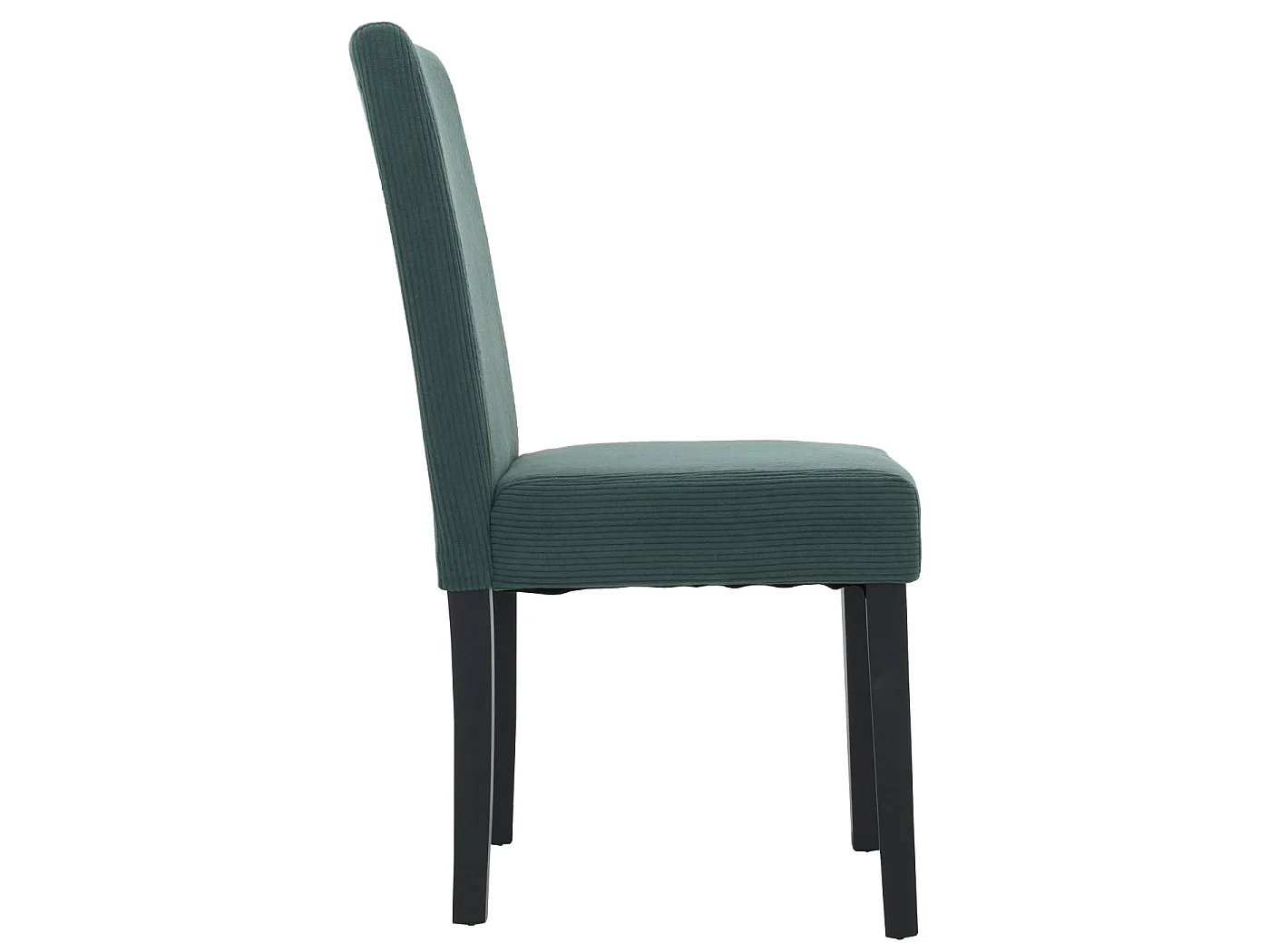 Chaise de salle à manger Littau Velours (lot de 6),  vert, pieds foncés