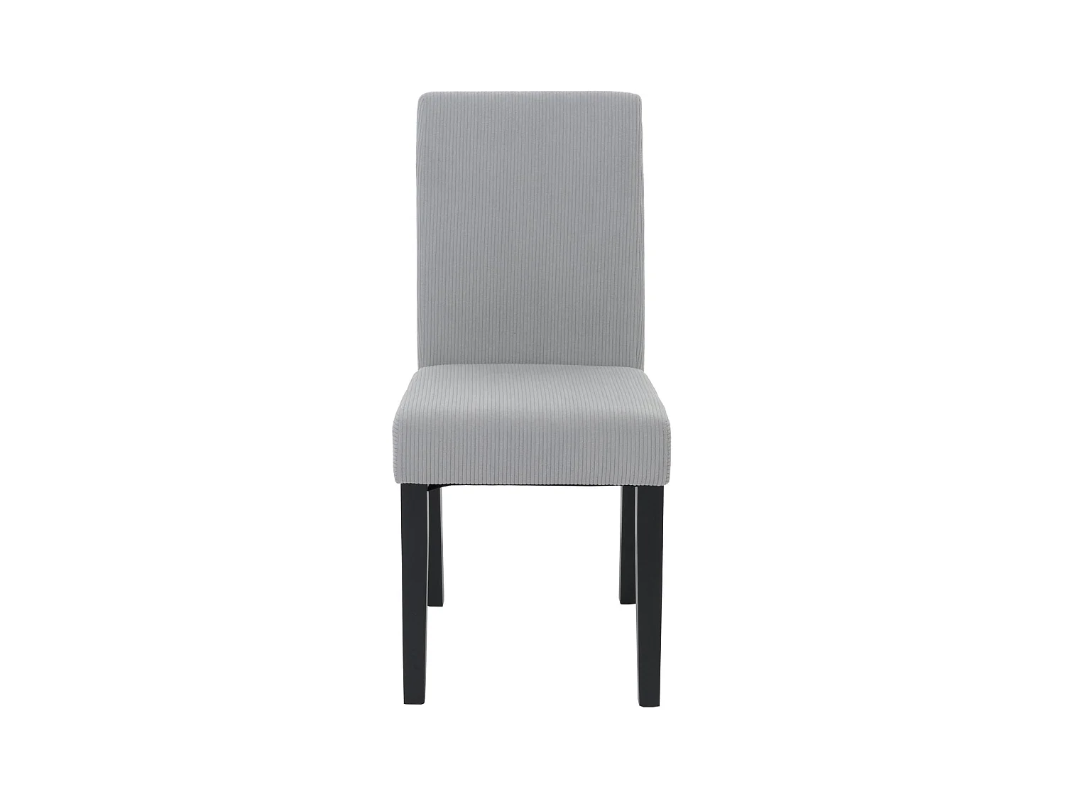 Chaise de salle à manger Littau Velours (lot de 6),  gris clair, pieds foncés