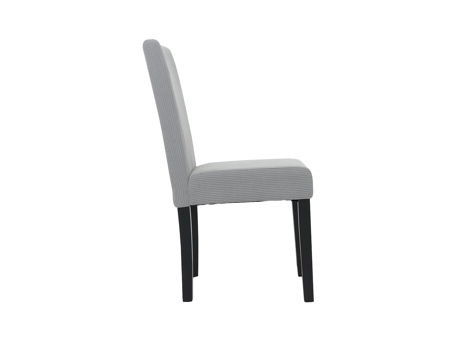 Chaise de salle à manger Littau Velours (lot de 6),  gris clair, pieds foncés