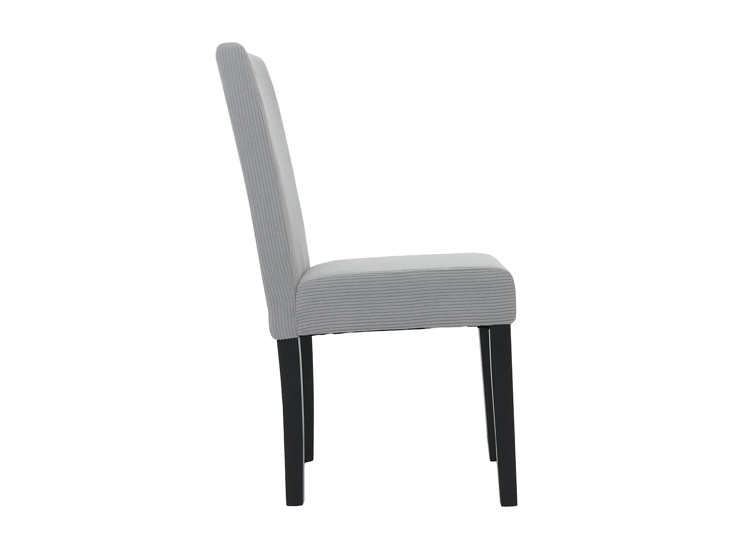 Chaise de salle à manger Littau Velours (lot de 6),  gris clair, pieds foncés