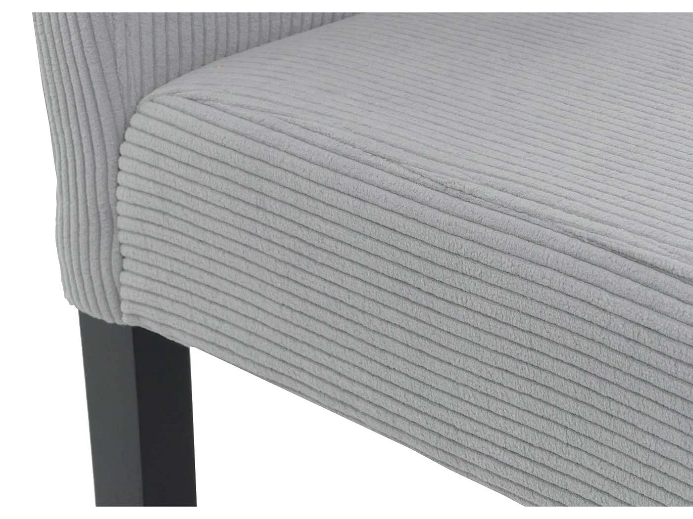 Chaise de salle à manger Littau Velours (lot de 6),  gris clair, pieds foncés