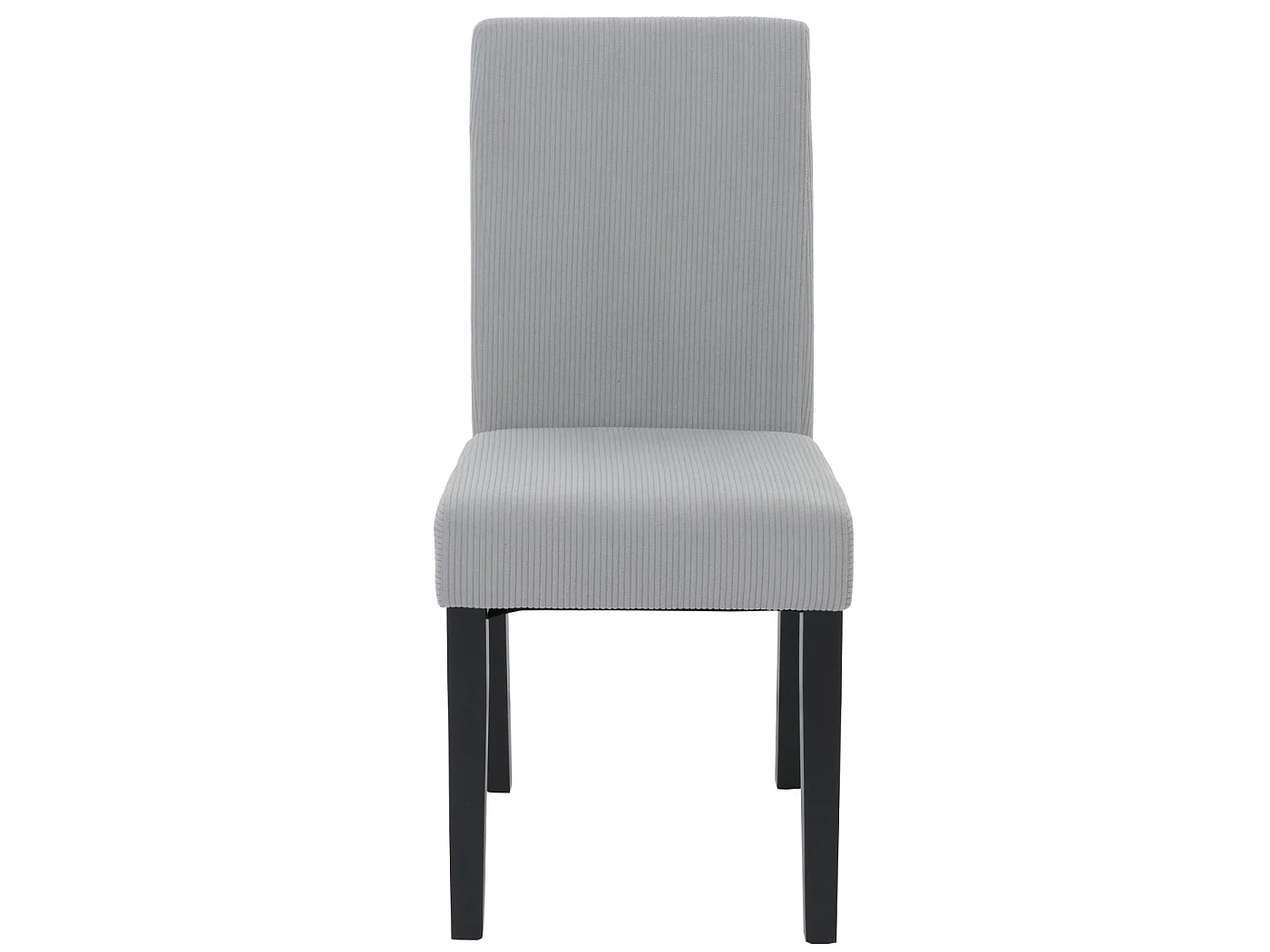 Chaise de salle à manger Littau Velours (lot de 6),  gris clair, pieds foncés