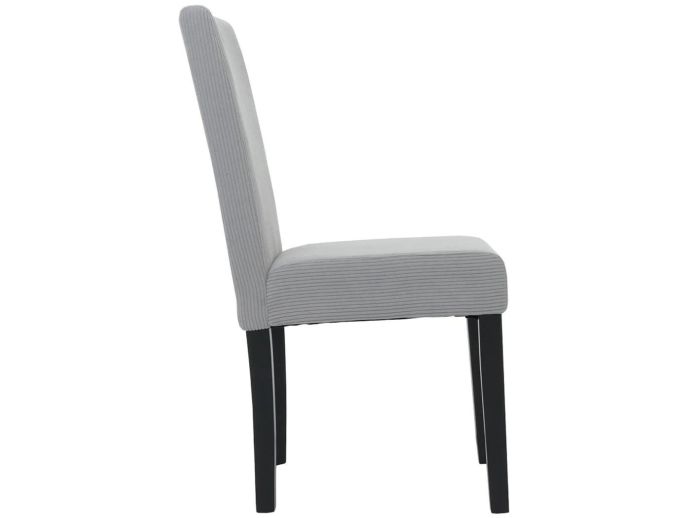 Chaise de salle à manger Littau Velours (lot de 6),  gris clair, pieds foncés