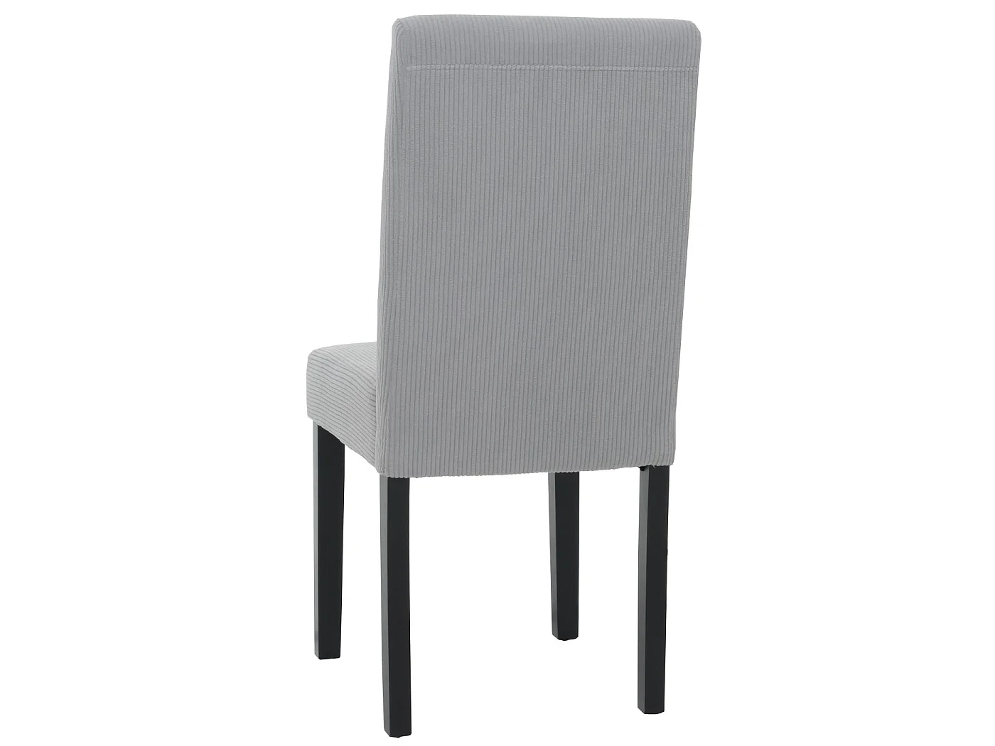 Chaise de salle à manger Littau Velours (lot de 6),  gris clair, pieds foncés