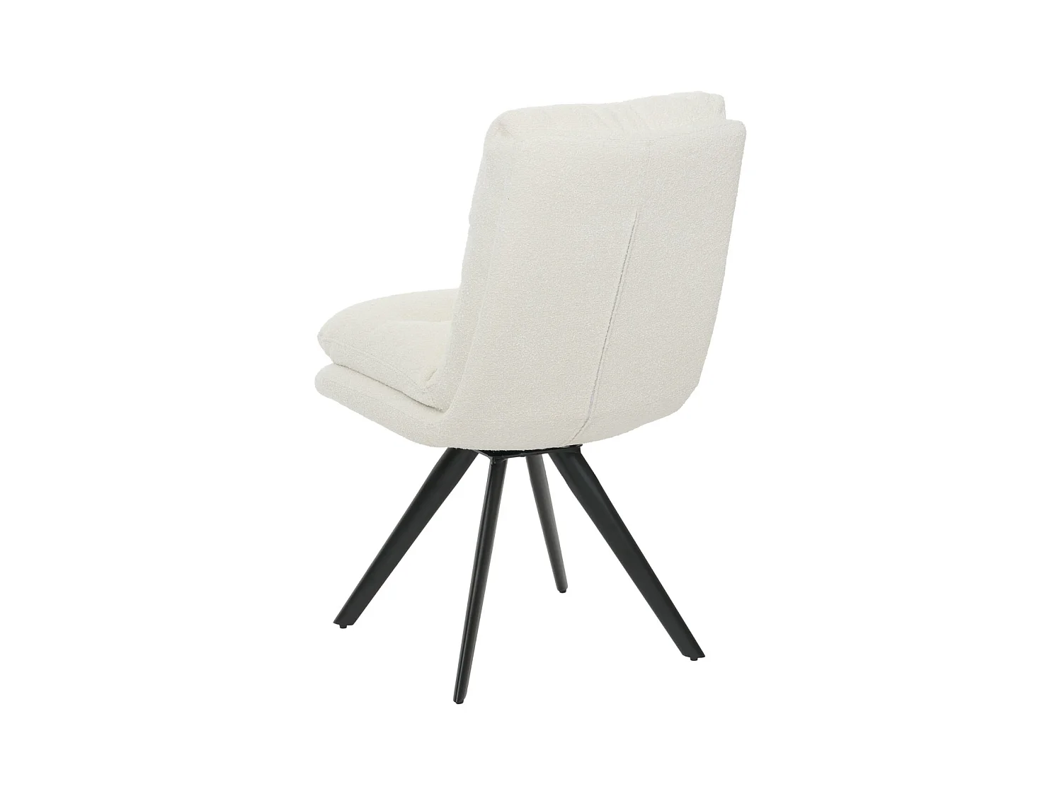 Esszimmerstuhl MCW-G66 Bouclé (6er-Set), Cremeweiß