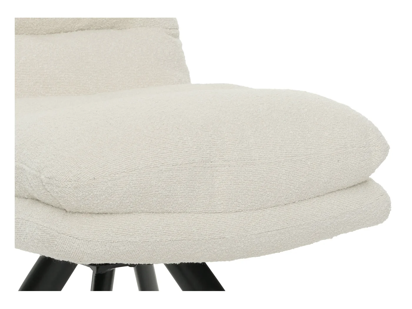 Esszimmerstuhl MCW-G66 Bouclé (6er-Set), Cremeweiß