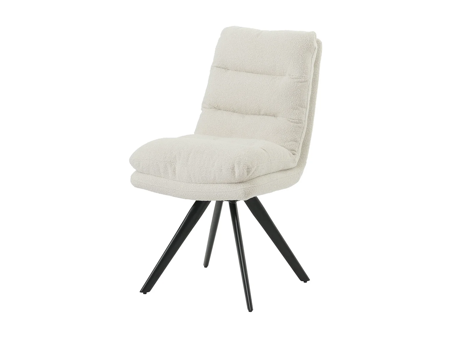 Chaise de salle à manger MCW-G66 Bouclé (lot de 6),  blanc crème