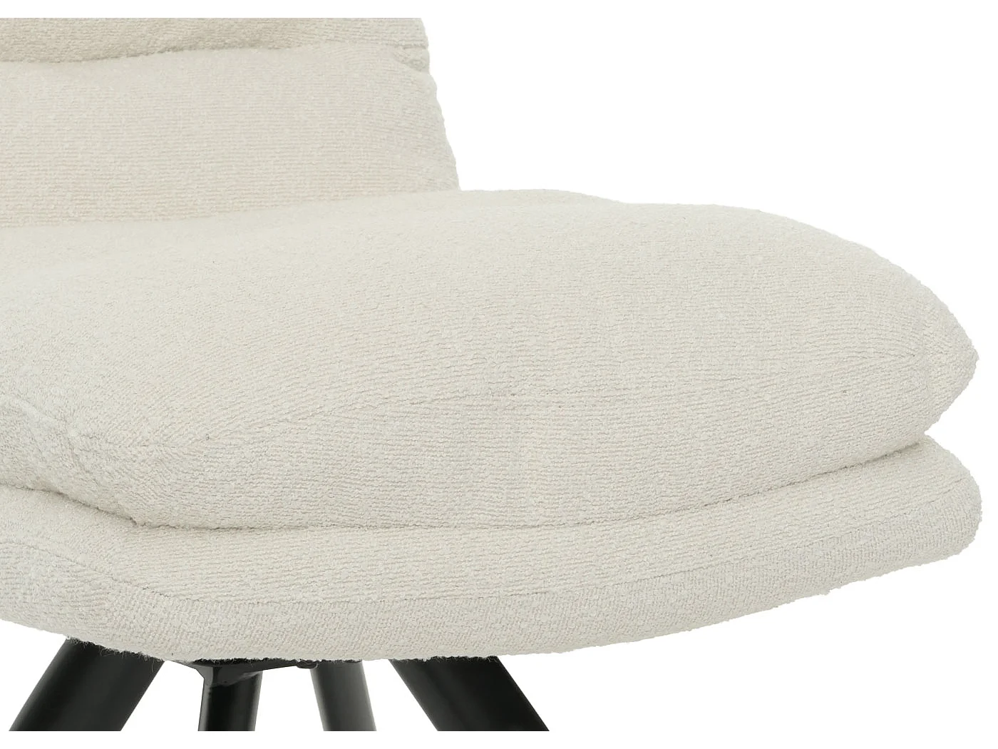 Chaise de salle à manger MCW-G66 Bouclé (lot de 6),  blanc crème