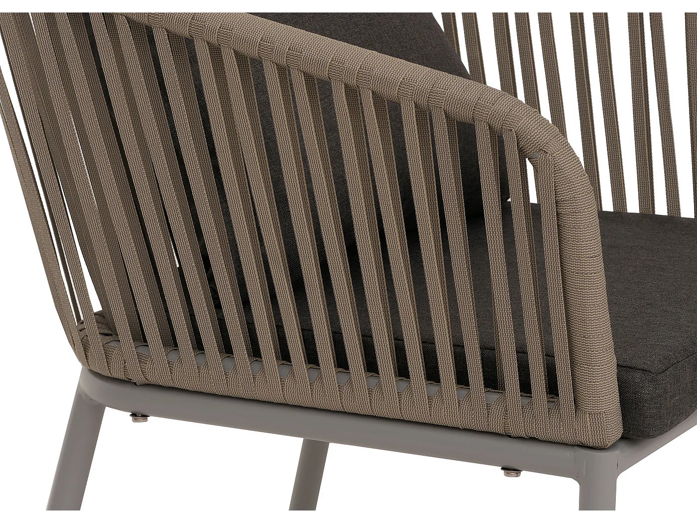 Ensemble de jardin MCW-N41 (7 pièces),  gris clair, coussin gris foncé