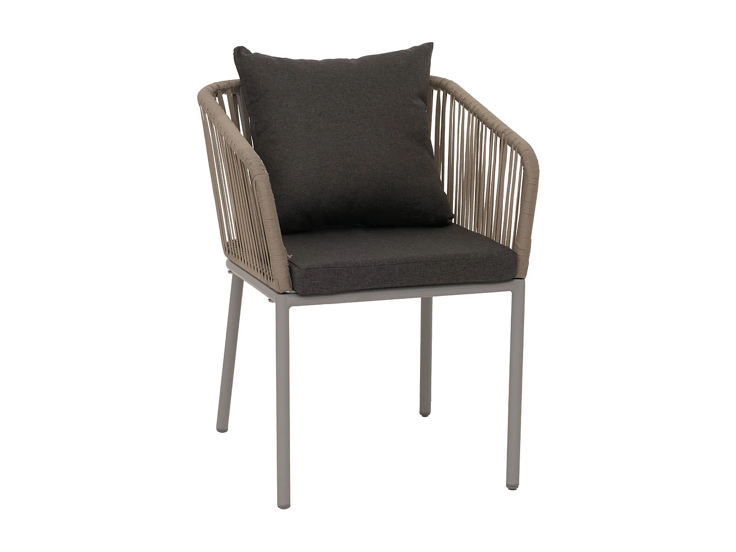 Ensemble de jardin MCW-N41 (7 pièces),  gris clair, coussin gris foncé