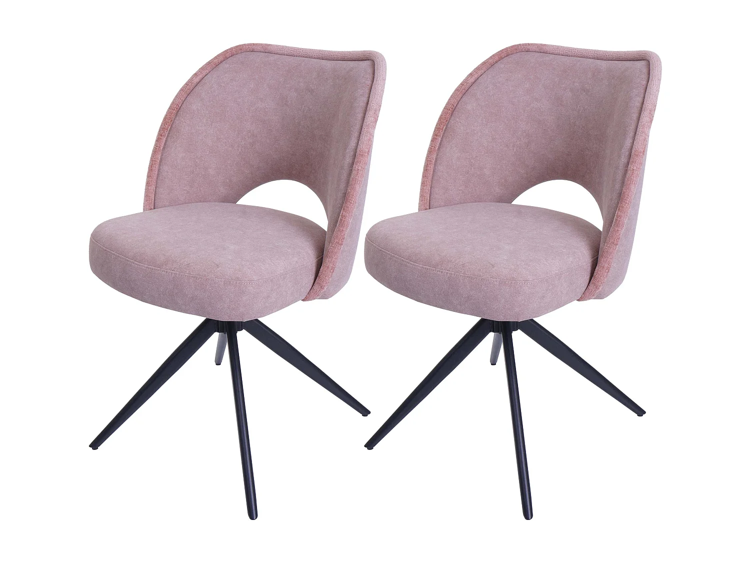 Chaise de salle à manger MCW-N72 (lot de 2),  rose