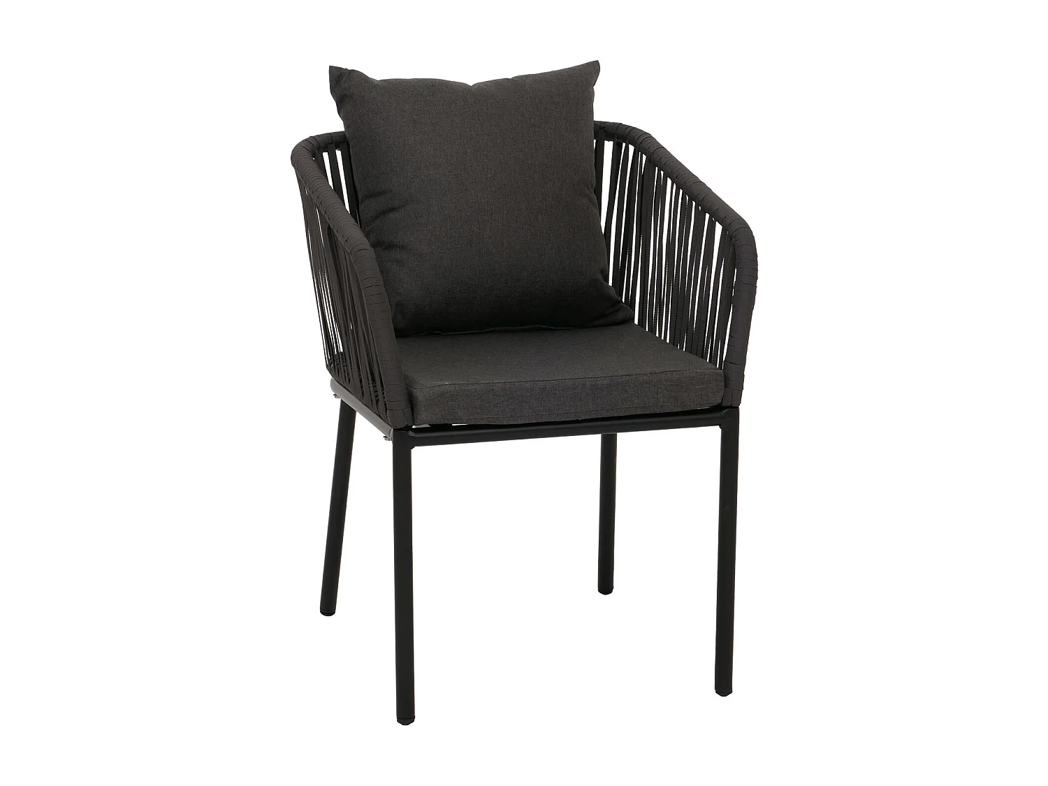 Ensemble de jardin MCW-N41 (7 pièces),  anthracite, coussin gris foncé