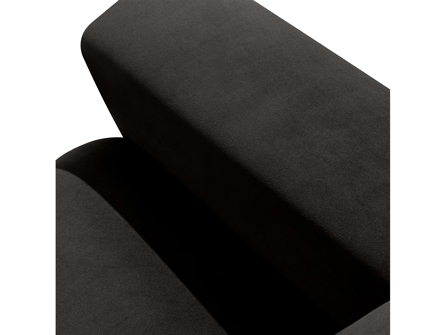 Ecksofa links - modern - ZUCCO - 5-Sitzer - Veloursstoff - Braun