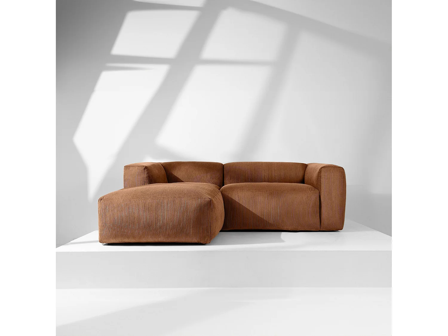 Ecksofa BUFFO 4-Sitzer - Orangerot