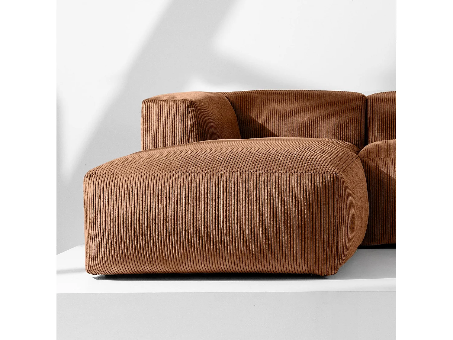 Ecksofa BUFFO 4-Sitzer - Orangerot