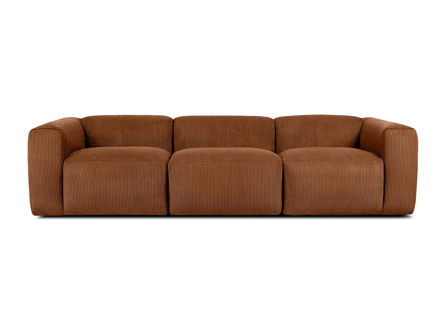 Einzelsofa - modular - 5-sitzer - Orangerot