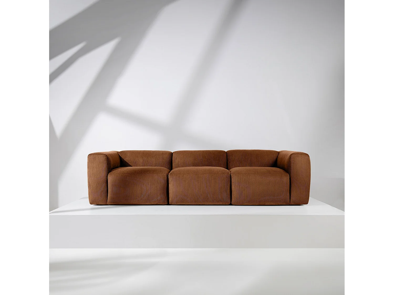 Einzelsofa - modular - 5-sitzer - Orangerot