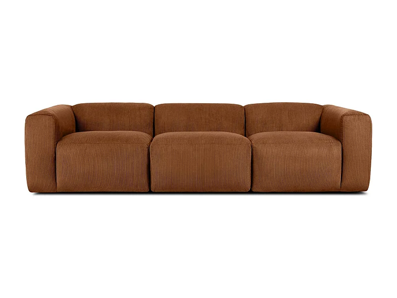 Einzelsofa - modular - 5-sitzer - Orangerot