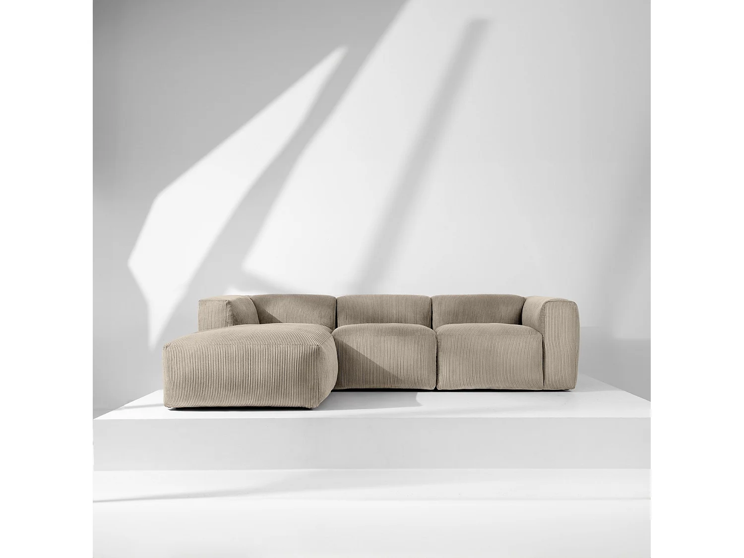 Ecksofa BUFFO 5-Sitzer - Beige