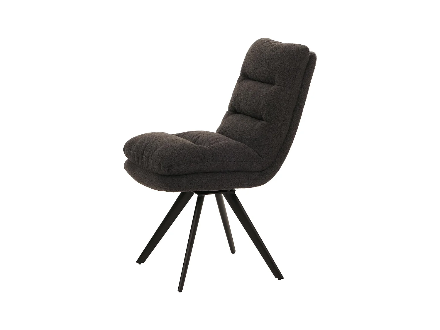 Chaise de salle à manger MCW-G66 Bouclé (lot de 6),  gris foncé