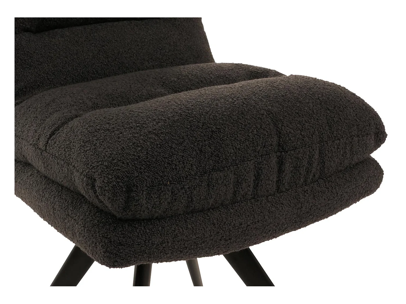 Chaise de salle à manger MCW-G66 Bouclé (lot de 6),  gris foncé