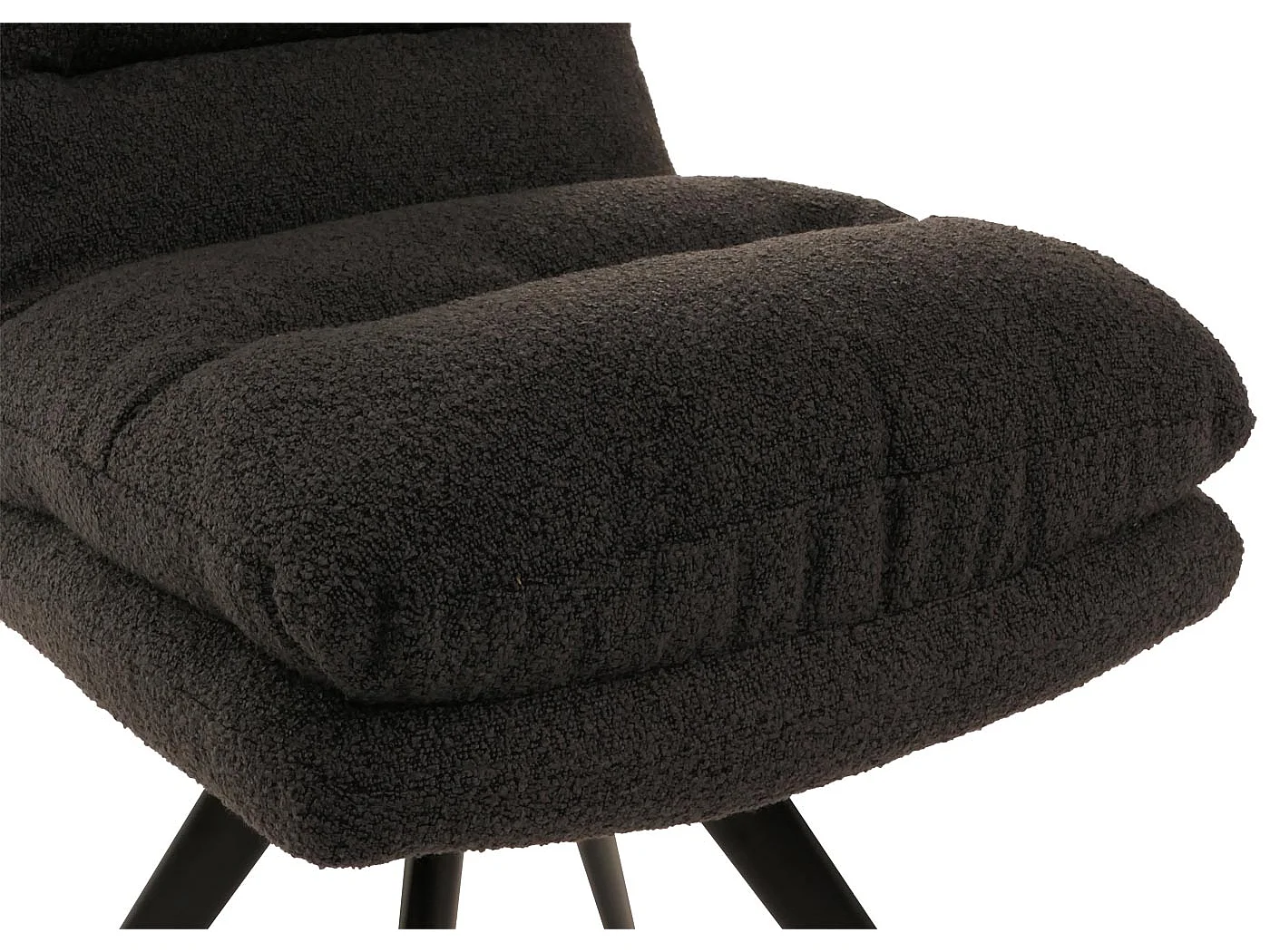 Chaise de salle à manger MCW-G66 Bouclé (lot de 6),  gris foncé