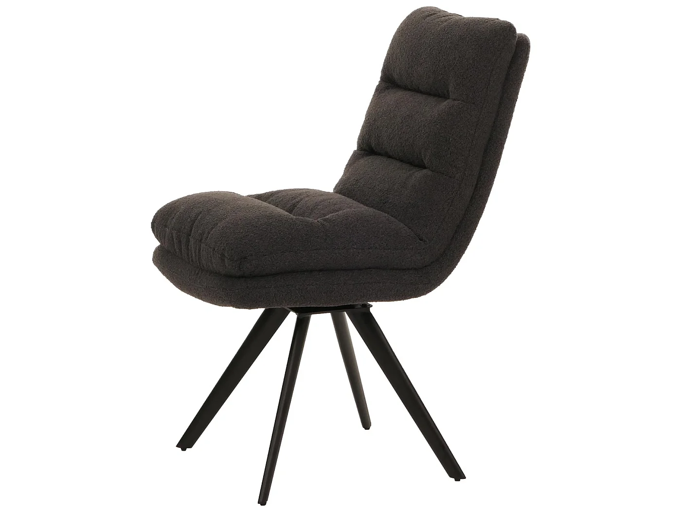 Chaise de salle à manger MCW-G66 Bouclé (lot de 6),  gris foncé