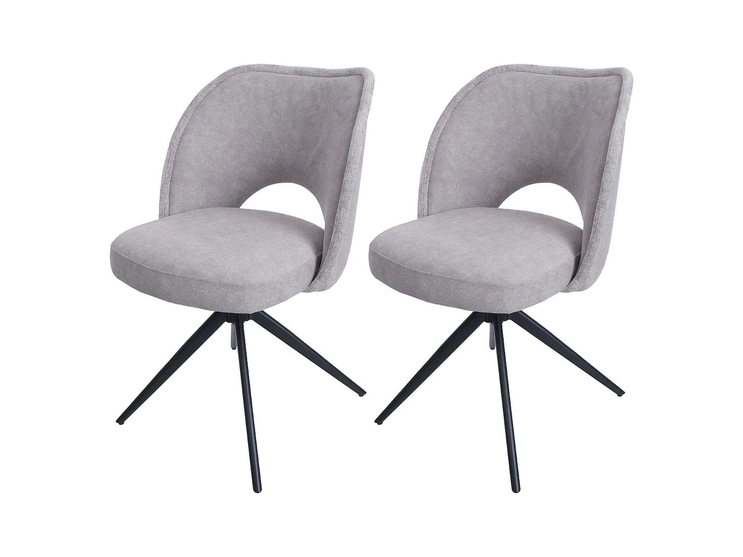 Esszimmerstuhl MCW-N72 (2er-Set), Hellgrau