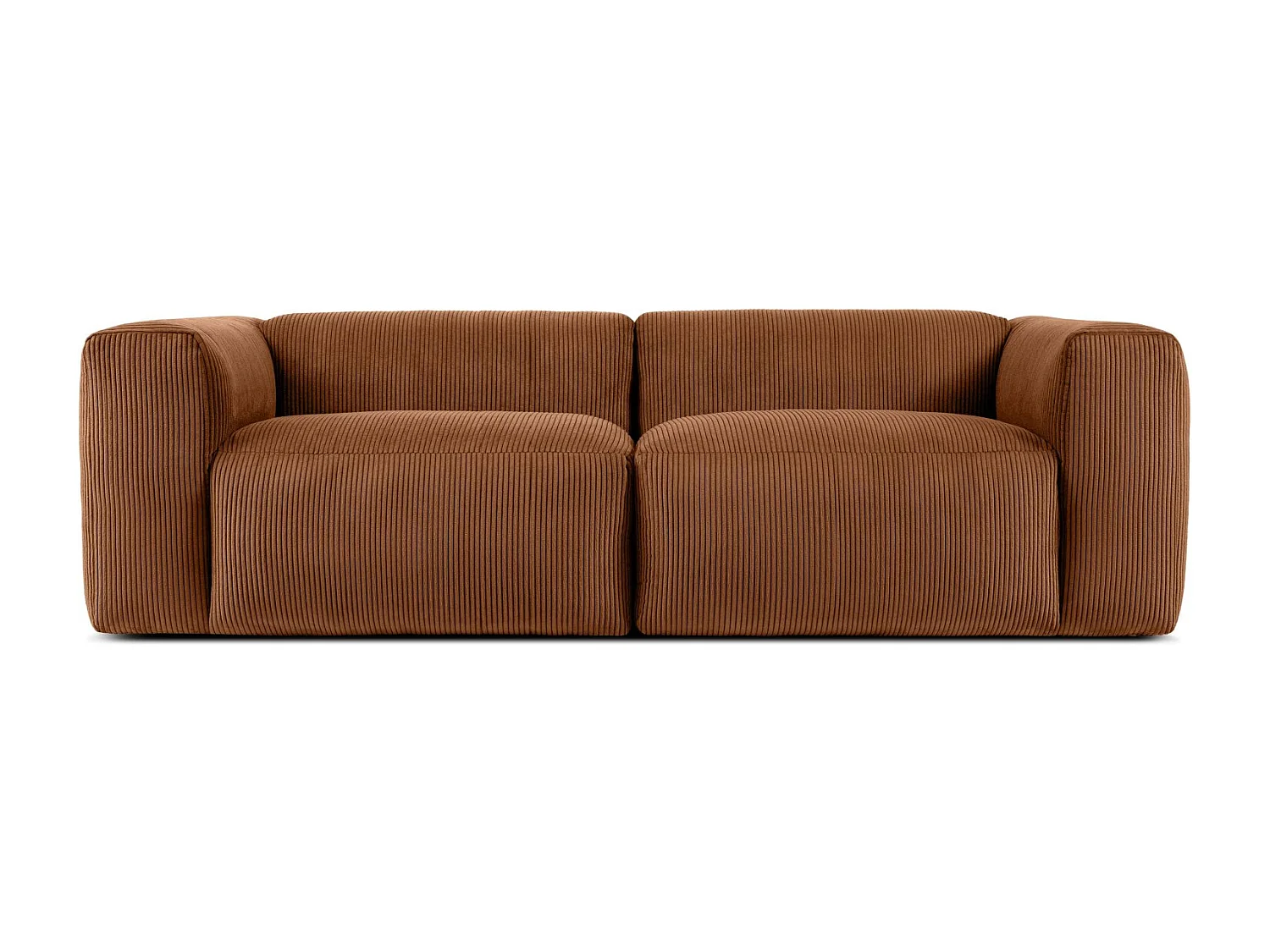 Einzelsofa - modular - 4-sitzer - Orangerot