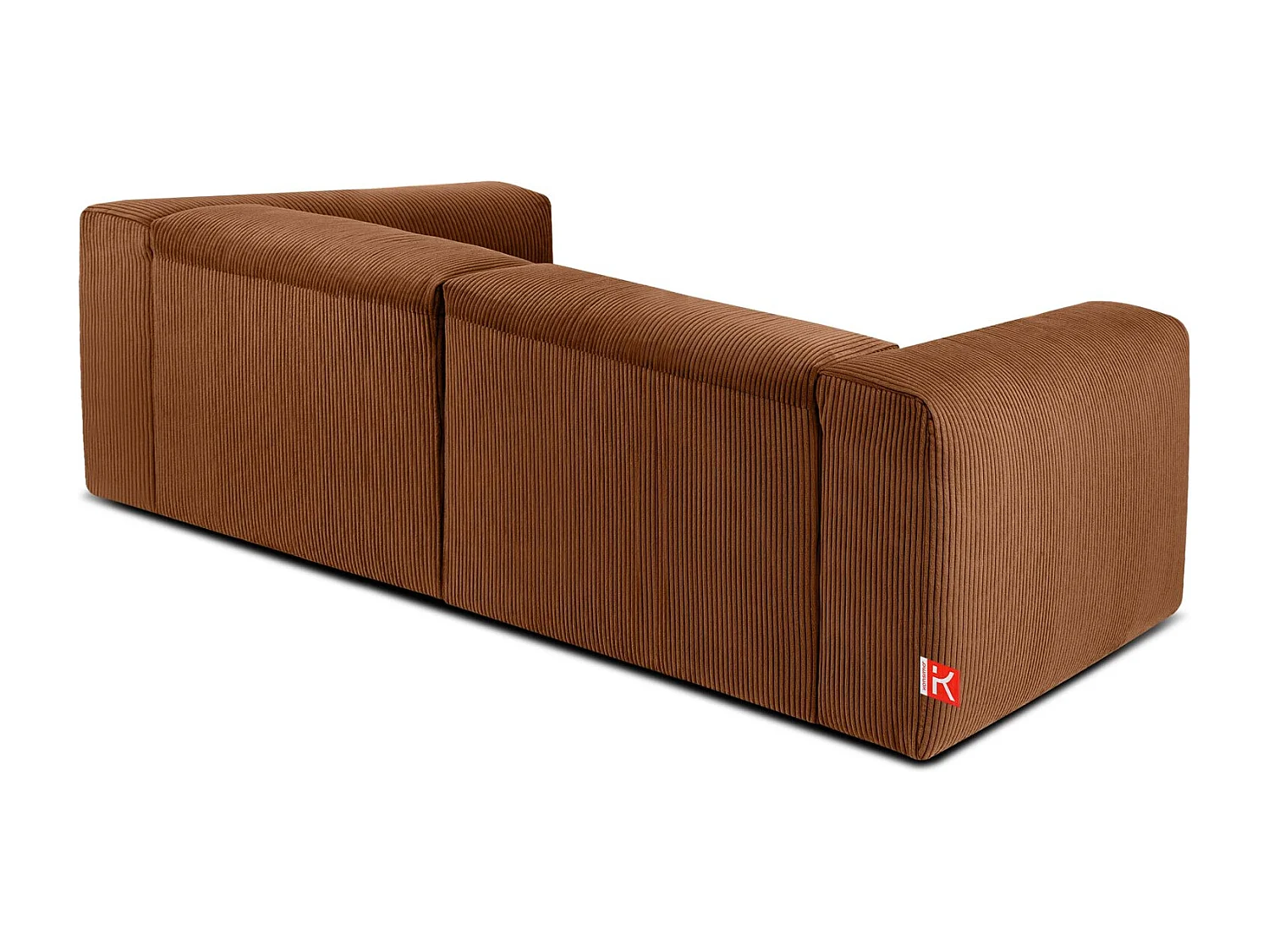 Einzelsofa - modular - 4-sitzer - Orangerot