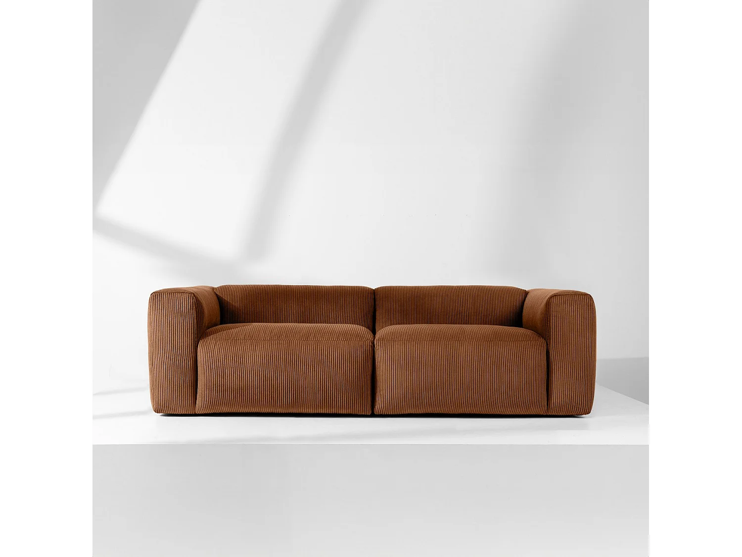 Einzelsofa - modular - 4-sitzer - Orangerot