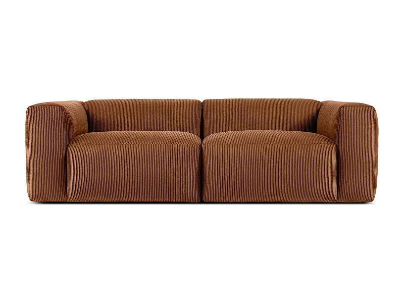 Einzelsofa - modular - 4-sitzer - Orangerot