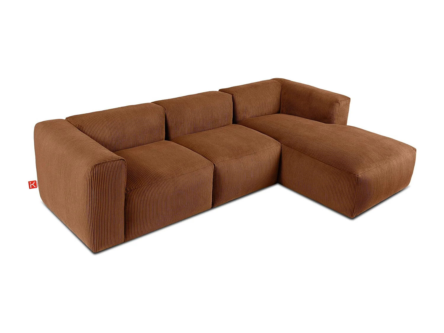 Ecksofa BUFFO 5-Sitzer - Orangerot