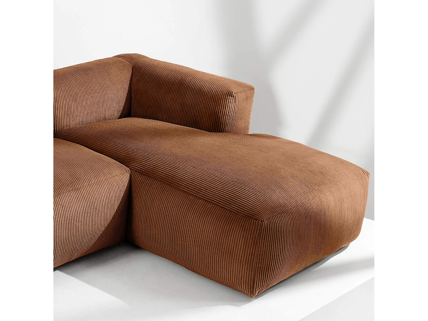 Ecksofa BUFFO 5-Sitzer - Orangerot