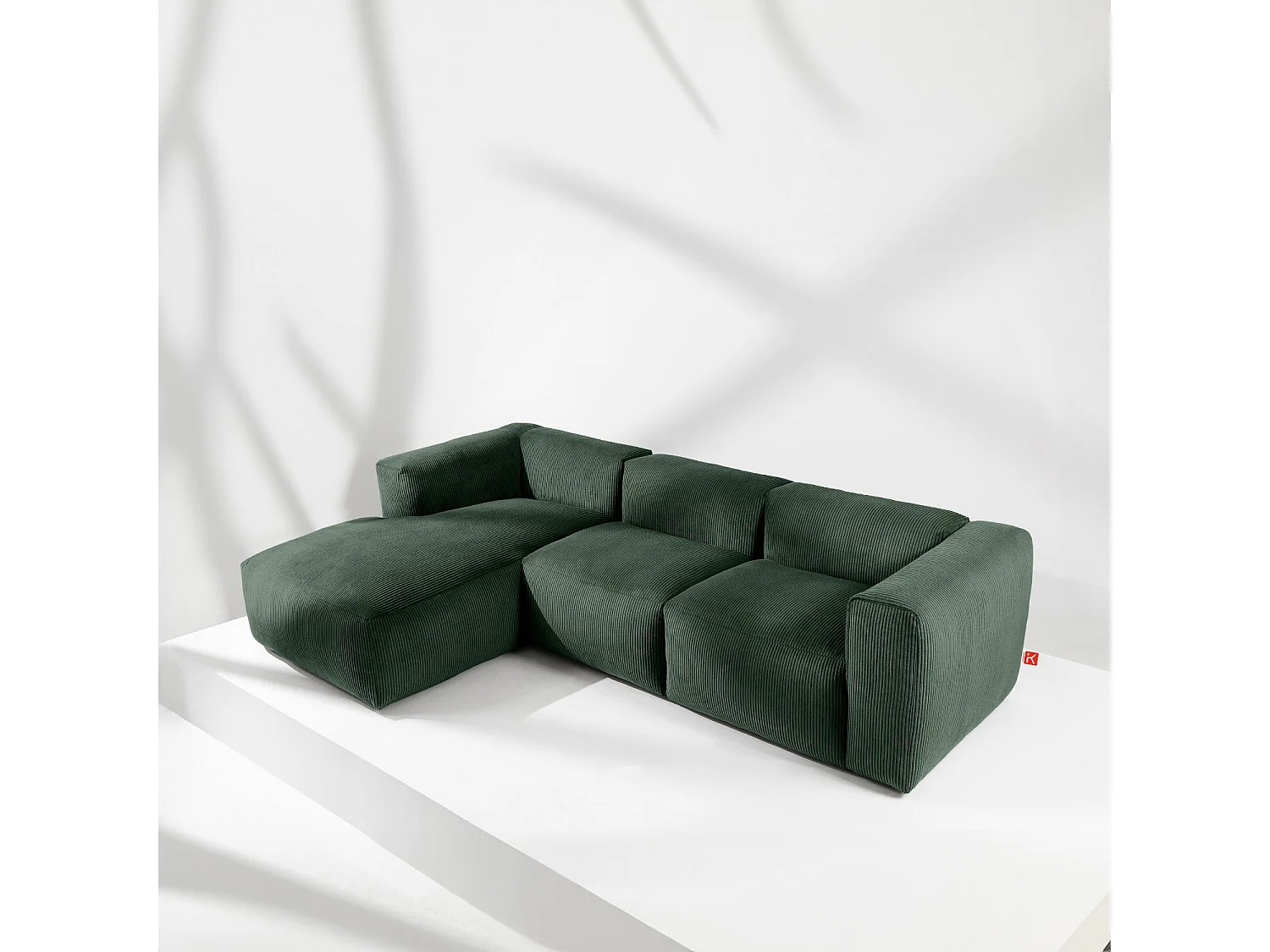 Ecksofa BUFFO 5-Sitzer - Dunkelgrün