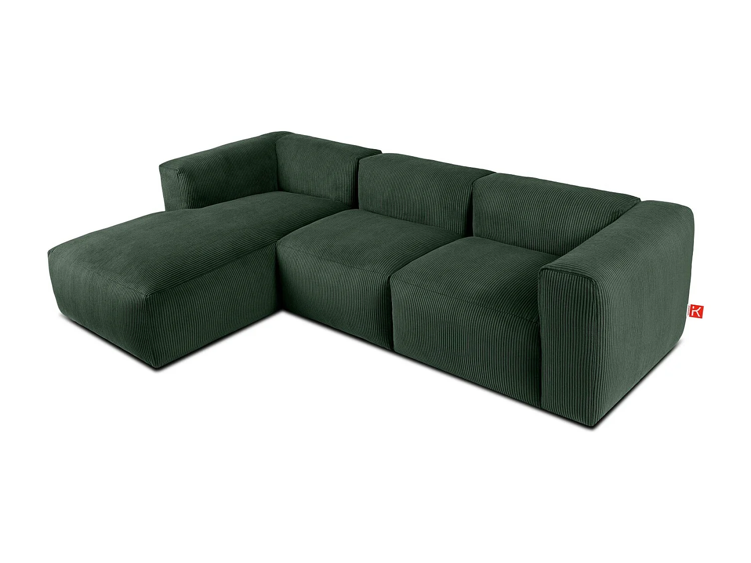 Ecksofa BUFFO 5-Sitzer - Dunkelgrün