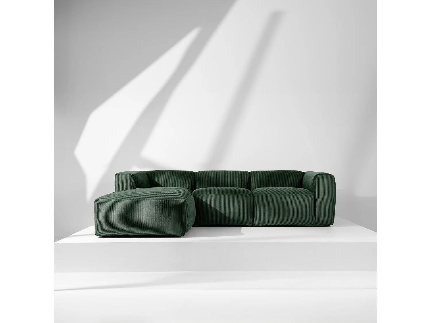 Ecksofa BUFFO 5-Sitzer - Dunkelgrün