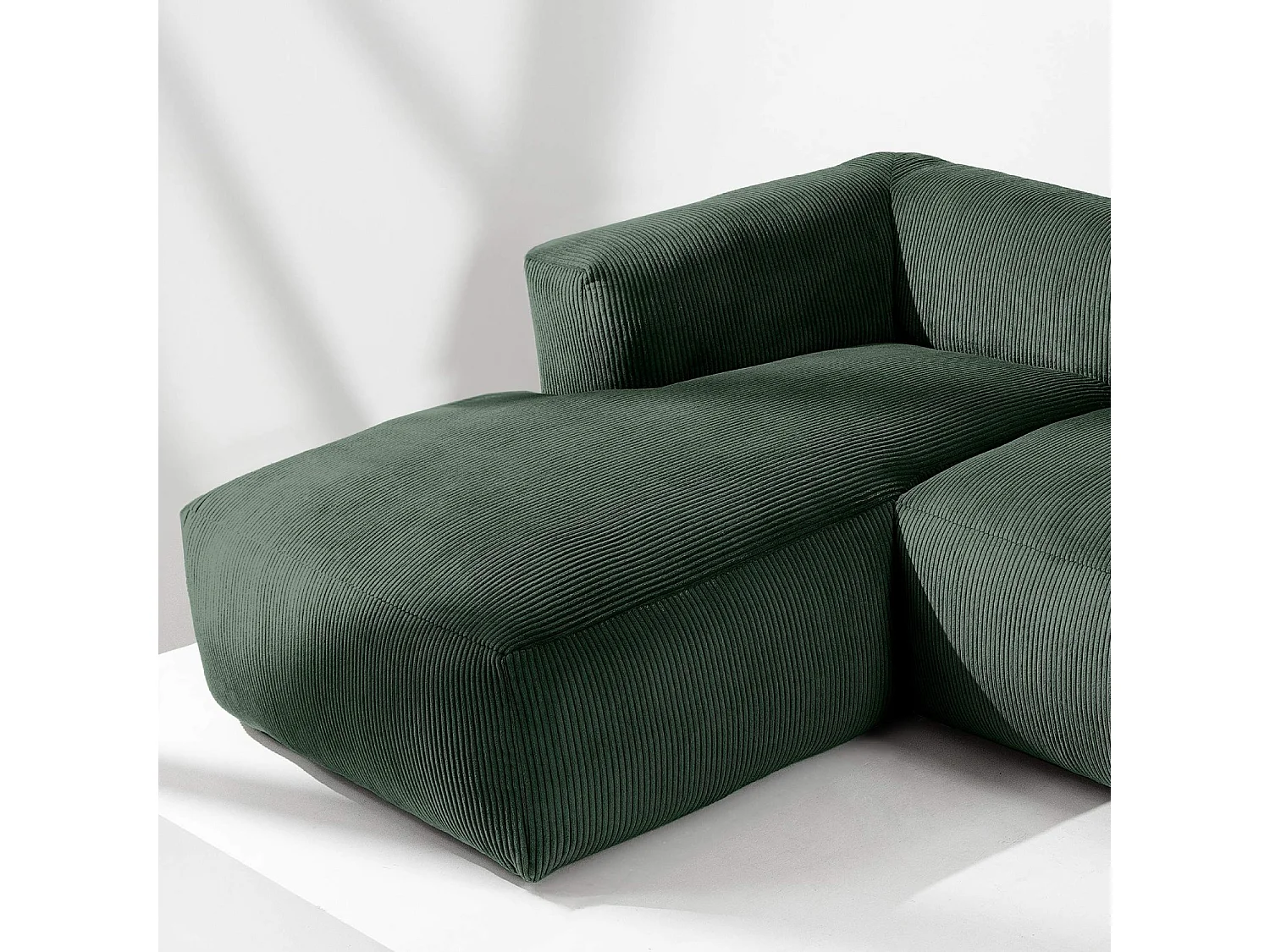 Ecksofa BUFFO 5-Sitzer - Dunkelgrün